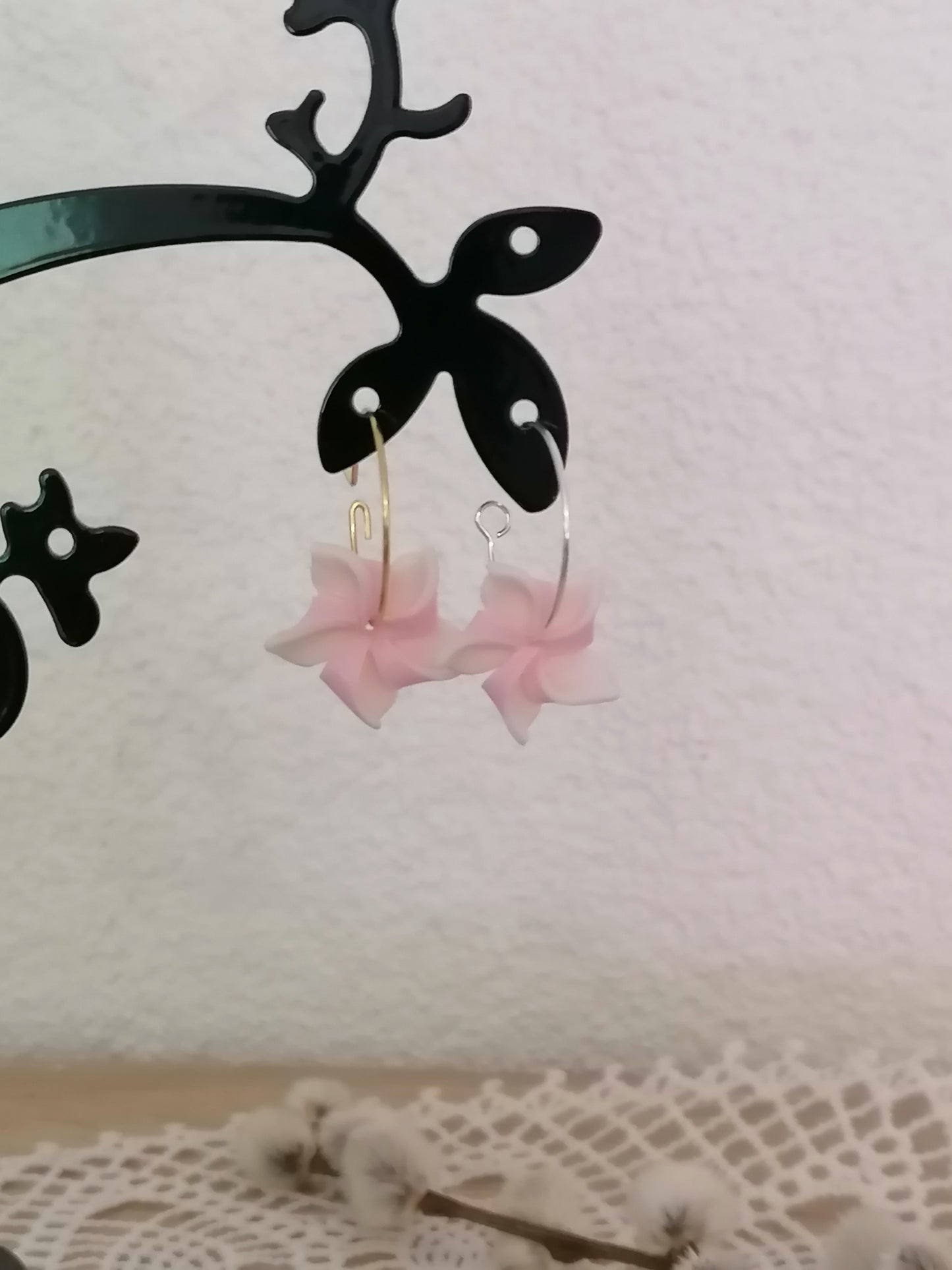 Windrad-Ohrringe (5 Ecken) – handgefertigt aus Fimo