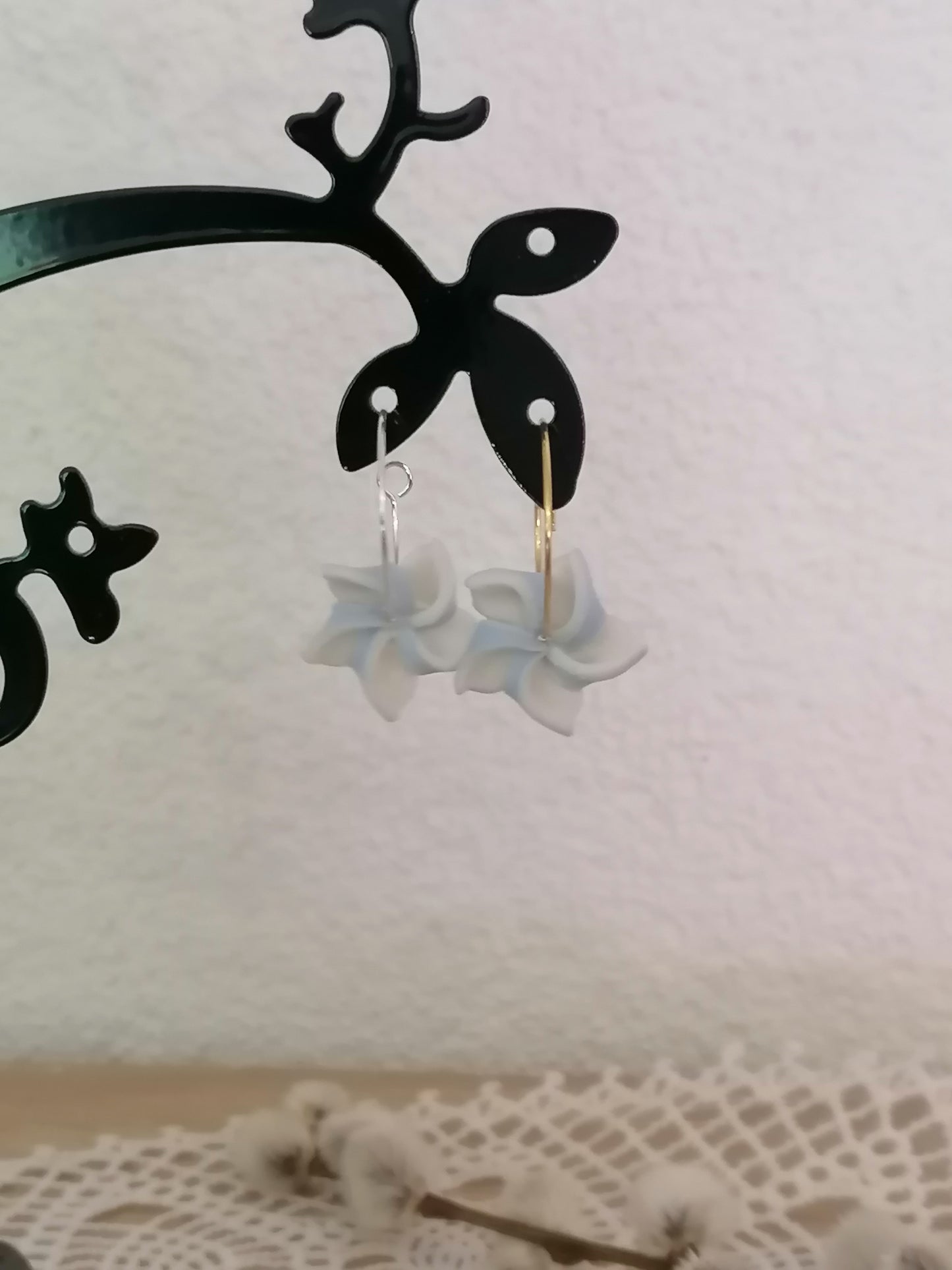 Windrad-Ohrringe (5 Ecken) – handgefertigt aus Fimo