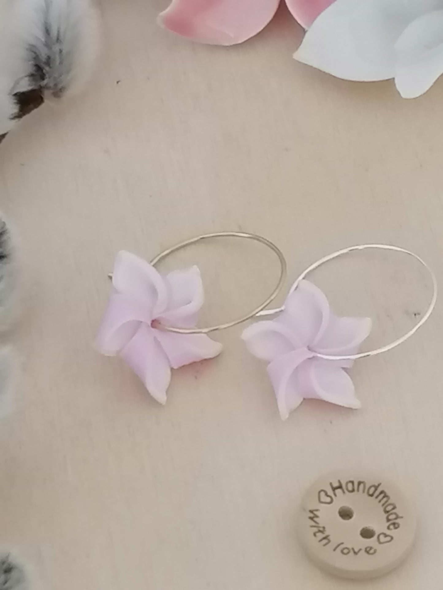 Windrad-Ohrringe (5 Ecken) – handgefertigt aus Fimo