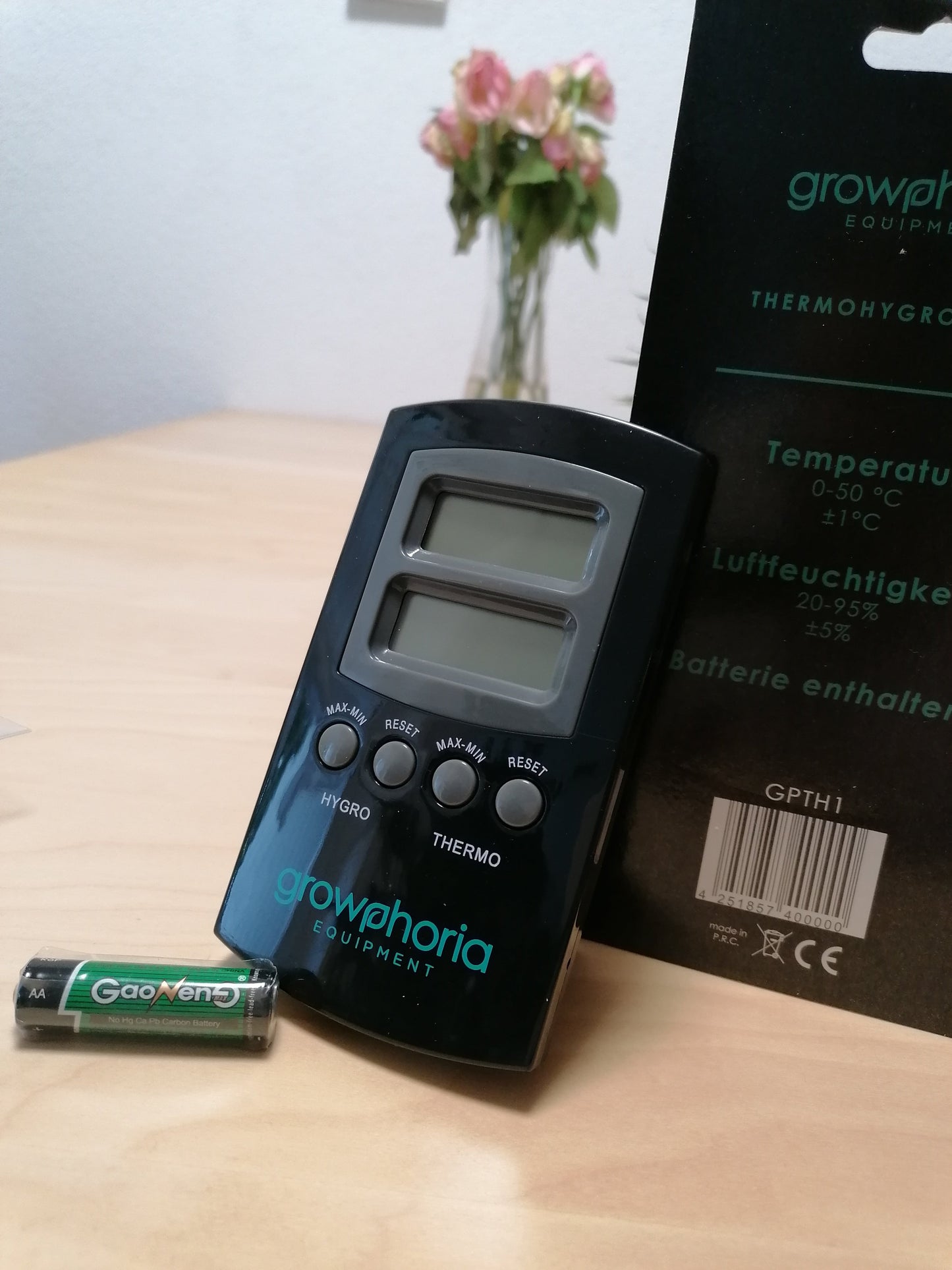 Growphoria Thermo-Hygrometer, 1 measuring point