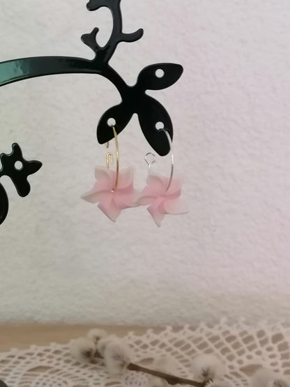 Windrad-Ohrringe (5 Ecken) – handgefertigt aus Fimo