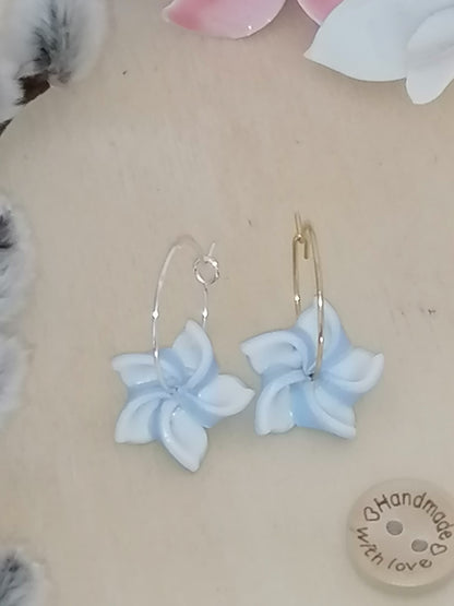 Windrad-Ohrringe (5 Ecken) – handgefertigt aus Fimo