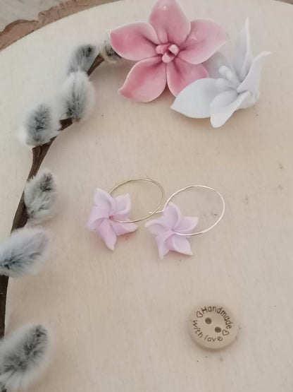 Windrad-Ohrringe (5 Ecken) – handgefertigt aus Fimo