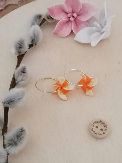 Windrad-Ohrringe (4 Ecken) – handgefertigt aus Fimo